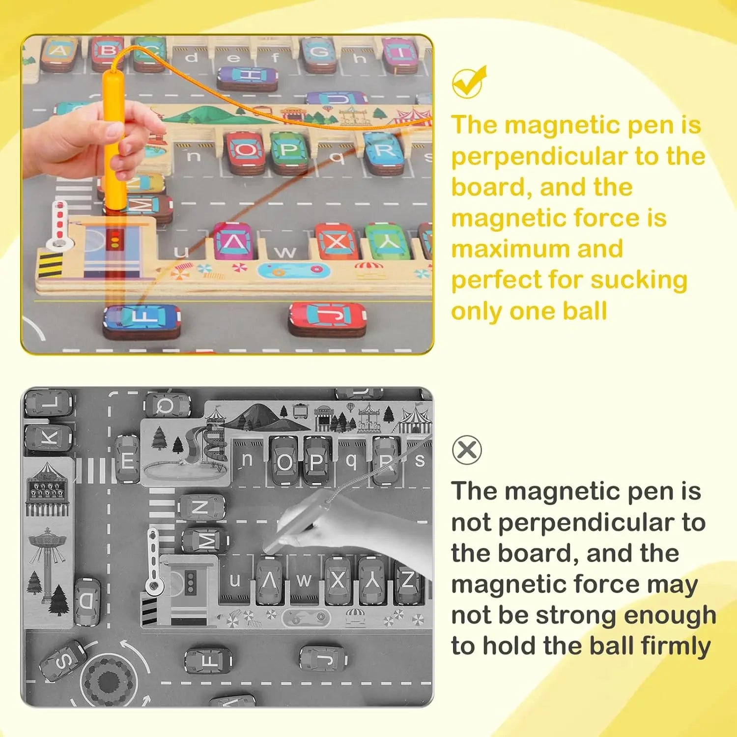 Montessori Magnetic Alphabet Maze Letter Puzzle Gifts for Kids Parking Lot Puzzles for Children Preschool Girls Boys Kids