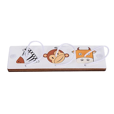 Busy Board Clothes Animal DIY Wooden Accessories Early Learning Toys Busy Board Matching Board Handmade Puzzle Educational Toys