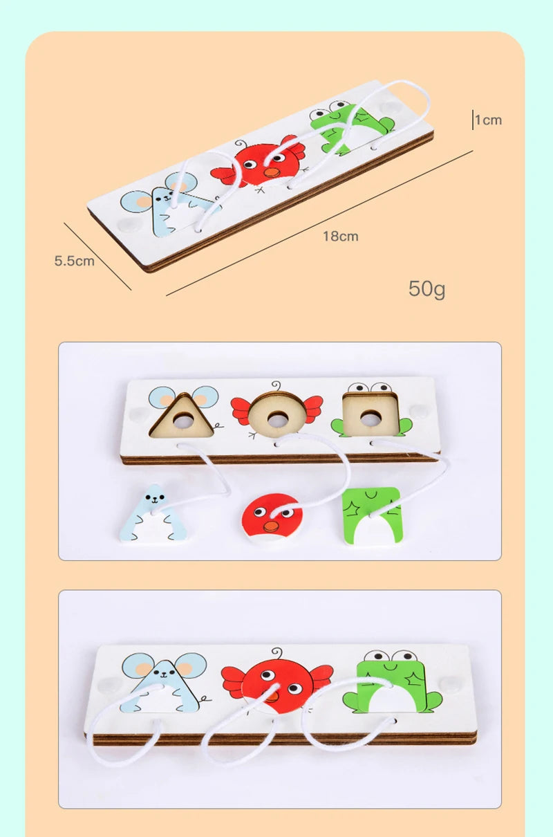 Busy Board Clothes Animal DIY Wooden Accessories Early Learning Toys Busy Board Matching Board Handmade Puzzle Educational Toys