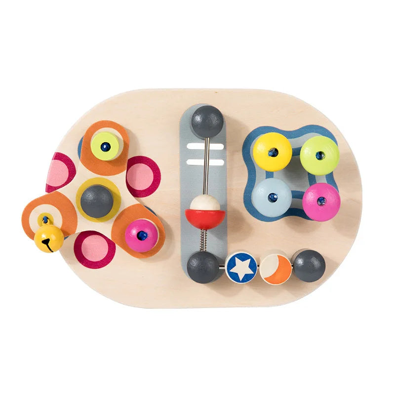 Montessori Busy Board Accessories Wooden Toy Combination Matching Doorbell Gear Graphics Educational Toy Education Trainig Toy