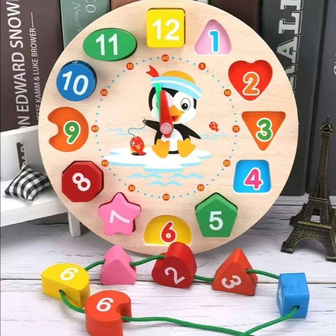 Wooden Montessori Toy Building Blocks Early Learning Educational Toys Color Shape Match Kids Puzzle Toys For Children Boys Girls