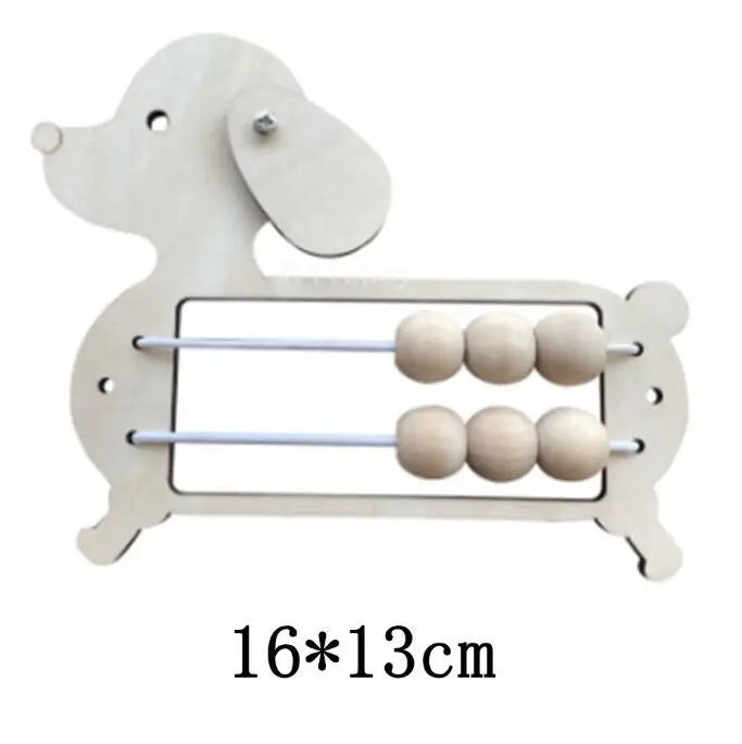 DIY Montessori Busy Board Wooden Toy Accessory animal Hourglas Alarm Clock Mirror Educational Unlock Sensory Toy Educational Toy