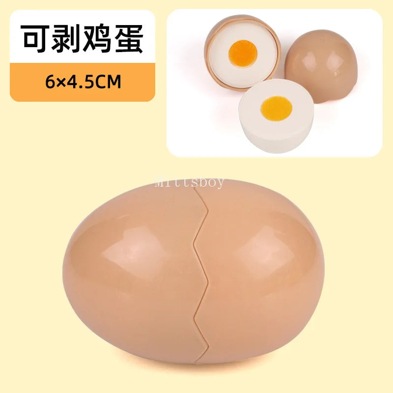 New 1Pcs Paste Chechele Montessori Simulation Toy Play House Vegetable Biscuit Bread Baking Toys Decompress Educational Toy Gift