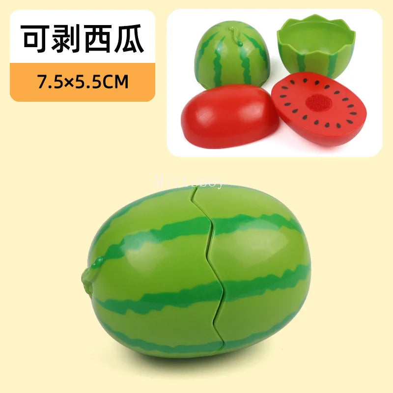 New 1Pcs Paste Chechele Montessori Simulation Toy Play House Vegetable Biscuit Bread Baking Toys Decompress Educational Toy Gift