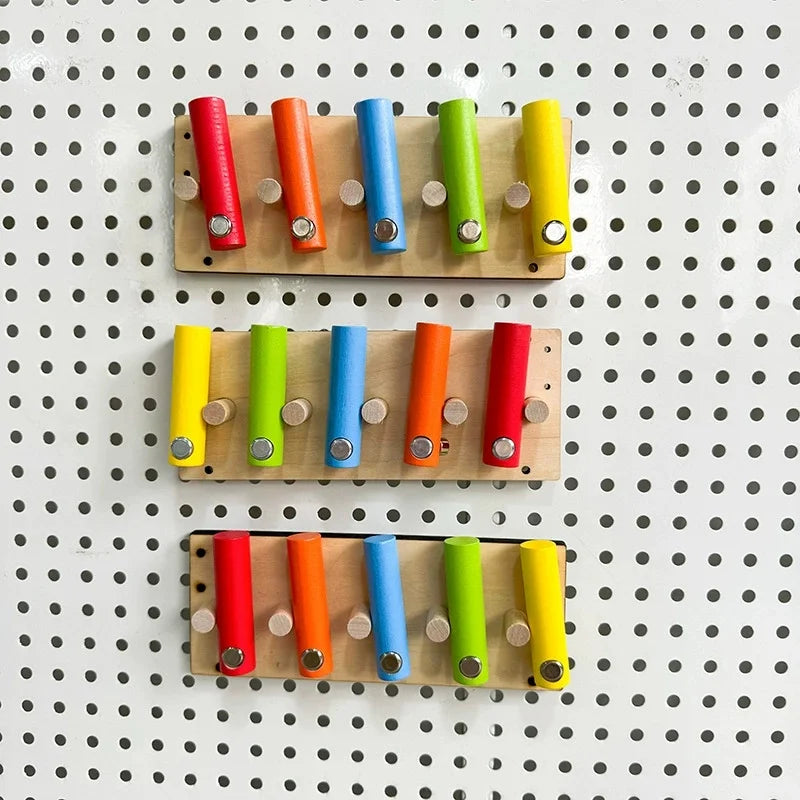 DIY Montessori Busy Board Material Accessories Rainbow Card Water Pipe Aid Early Education Learning Skill Toy Wooden Toys Gifts