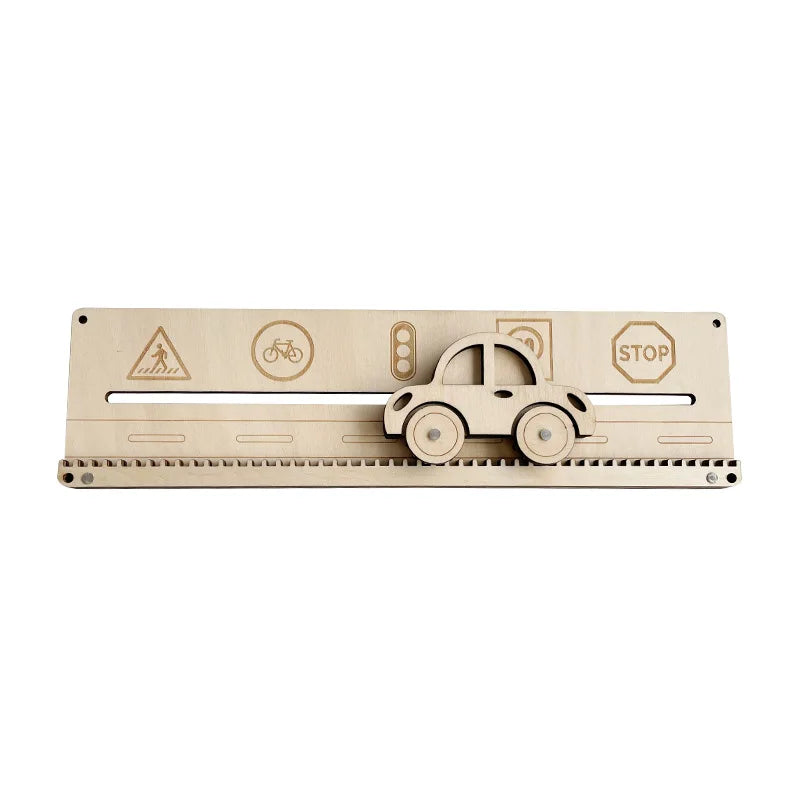 Montessori Busy Board Accessories Wooden Toy Combination Matching Doorbell Gear Graphics Educational Toy Education Trainig Toy
