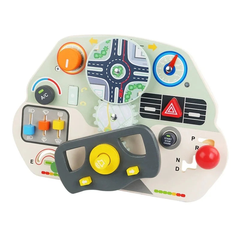 Montessori Busy Board Accessories Wooden Toy Combination Matching Doorbell Gear Graphics Educational Toy Education Trainig Toy