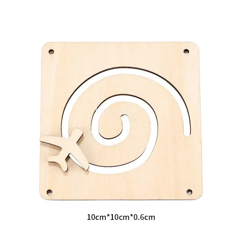 Baby DIY Wooden Montessori Busy Board Parts Busy Board Accessories Slide Alarm Clock Educational Toy Gear for Children Gifts