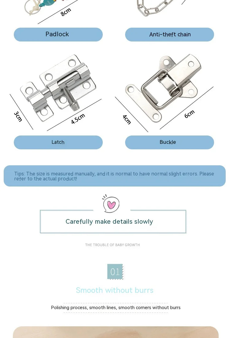 Busy Board DIY Accessories Unlock Door Latch Toy Parent-Child Handmade Interactive Montessori Education Baby Sensory Training