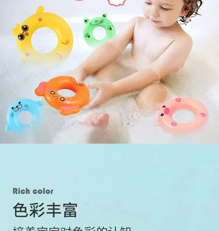 Montessori Rotating Rainbow Tower Baby stacking Puzzle Toys Children Develop Motor Skills Game Spinning Stacking Toys Kids Gift