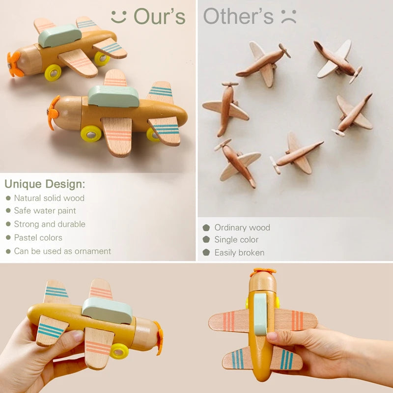 Wooden Train Birthday Toy Montessori Toys Baby Educational Toys Wooden Trolley Baby Learning Toys Number Of Wood Baby's Toys
