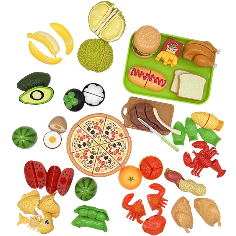 Montessori Educational Toy - 1Pc Simulation Fruit Set Including Durian, Grapefruit & Cherry - Perfect for Kids