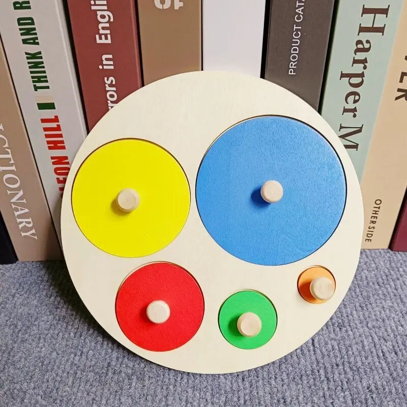 Wooden Montessori Toy Building Blocks Early Learning Educational Toys Color Shape Match Kids Puzzle Toys For Children Boys Girls