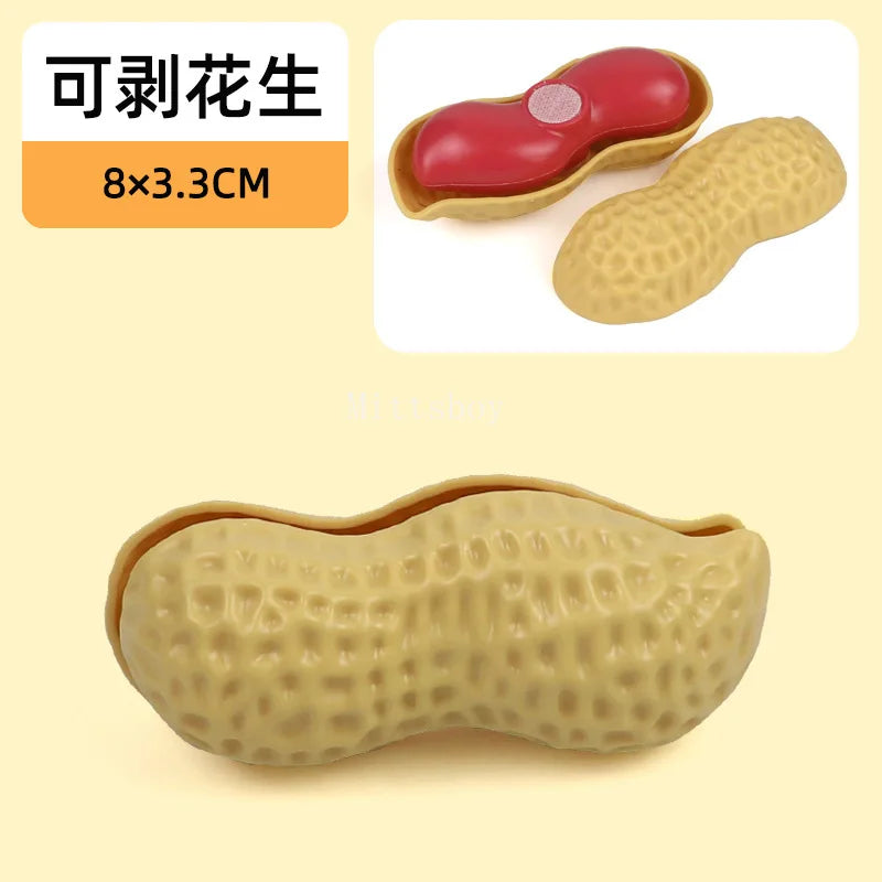 New 1Pcs Paste Chechele Montessori Simulation Toy Play House Vegetable Biscuit Bread Baking Toys Decompress Educational Toy Gift
