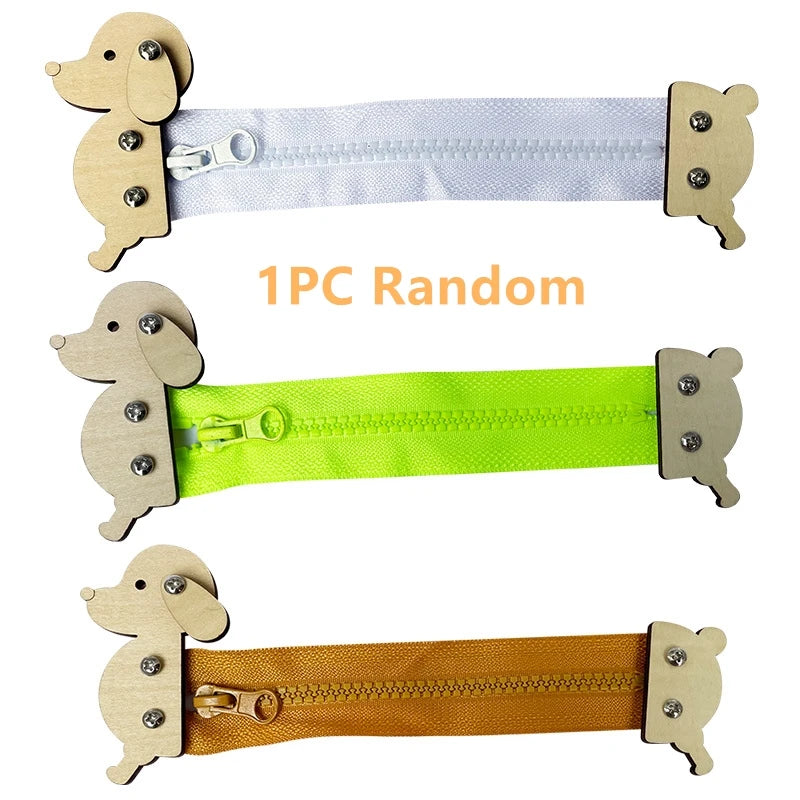 Busy Board DIY Montessori Toys Lock Mobile Children Wood Chips Skill Training Parent-Child Game Puzzle Intelligence Development