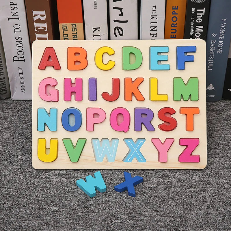 Wooden Montessori Toy Building Blocks Early Learning Educational Toys Color Shape Match Kids Puzzle Toys For Children Boys Girls