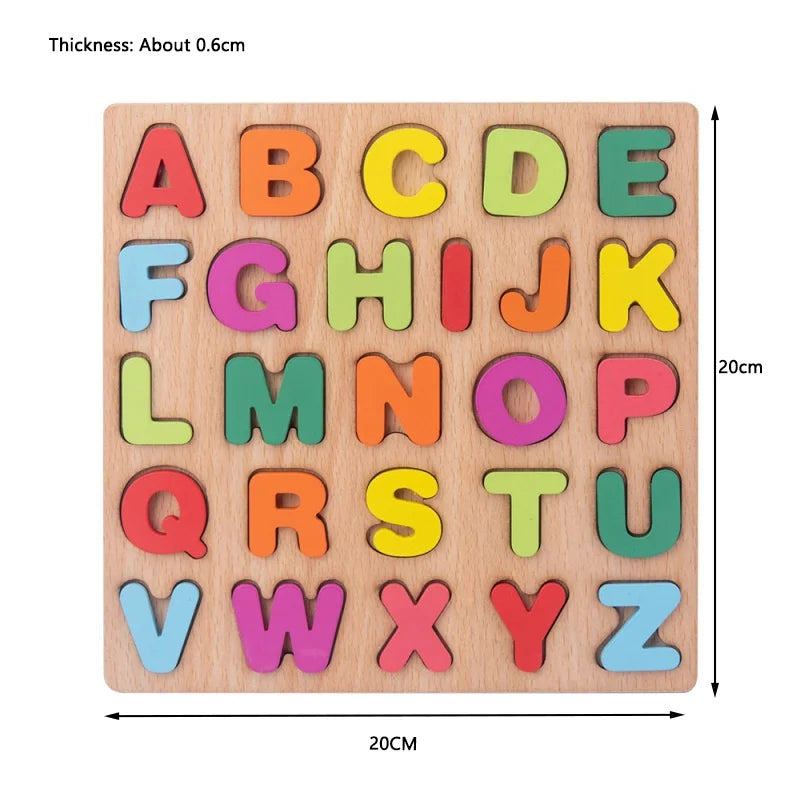 Children Wooden Puzzle Montessori Toys For Baby 1 to 2 3 Years Old Kids Hand Grab Board Educational Learning Matching Games