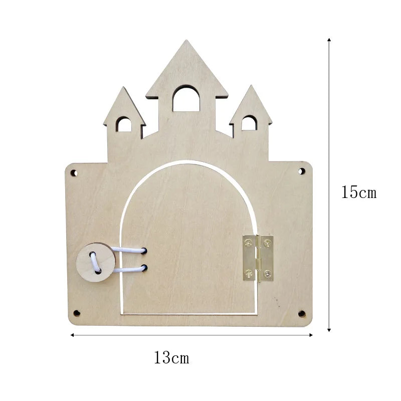 Montessori Busy Board Accessories DIY Part Wood Educatioal Games Wooden Activity Sensory Toddler Kid Children Toy