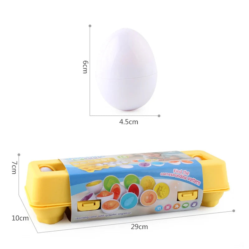 Matching Eggs Toys for Kids 1 2 3Toddlers Montessori Toys Easter Eggs Baby Shape Sorter Games Children Educational Learning Toys