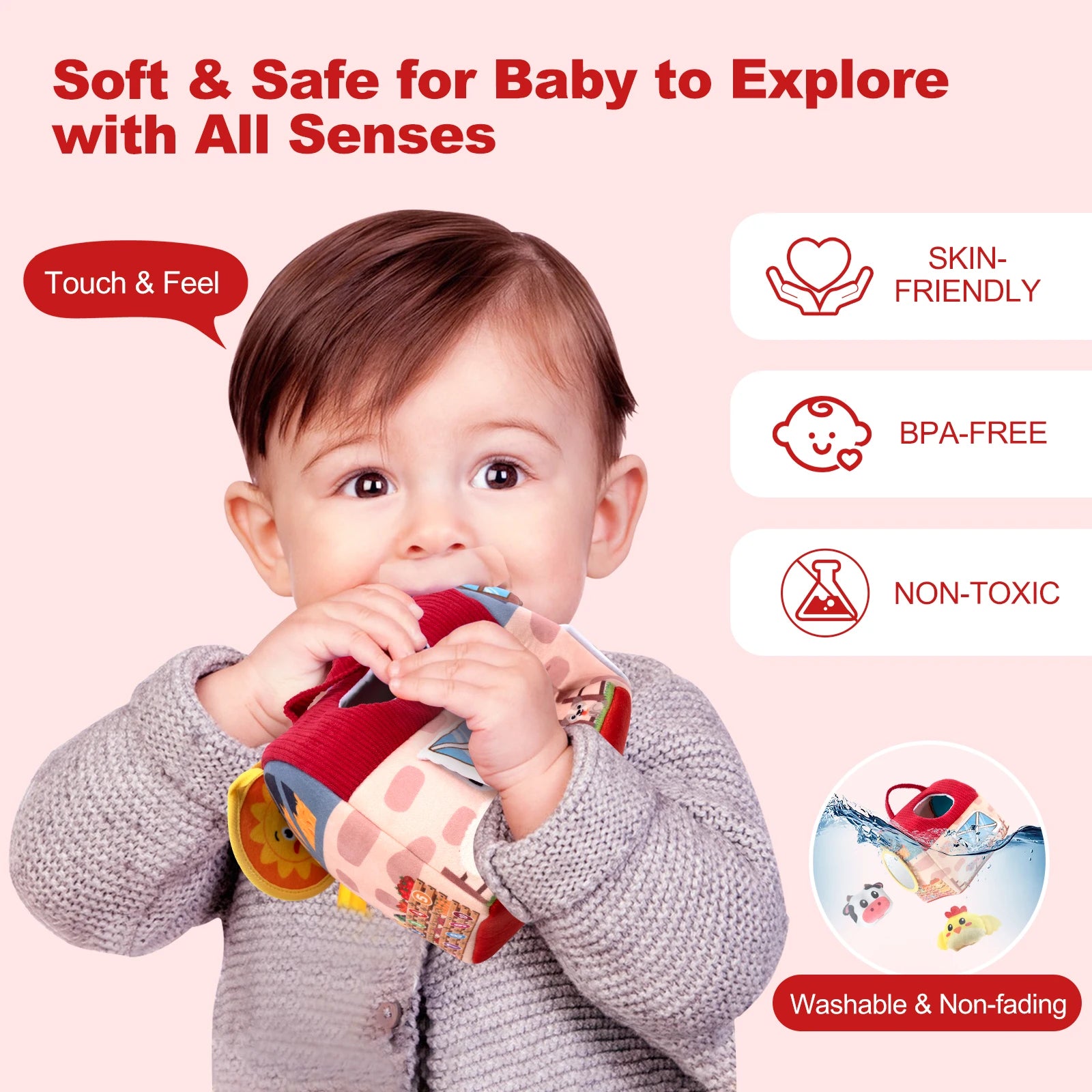 Baby Soft Plush Animals Farm Simulated Farm Animals House Set with Sound Animals Cognition Hand-eye Coordination Training Toys