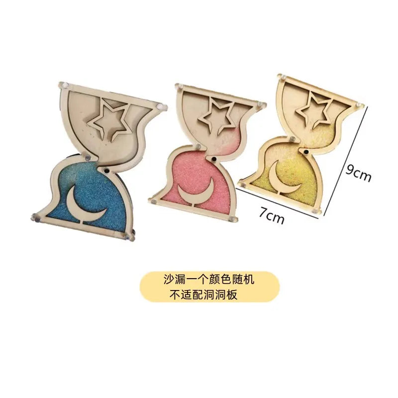DIY Montessori Busy Board Material Accessories Rainbow Card Water Pipe Aid Early Education Learning Skill Toy Wooden Toys Gifts