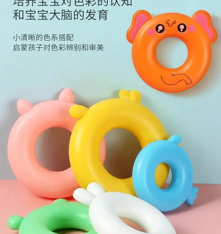 Montessori Rotating Rainbow Tower Baby stacking Puzzle Toys Children Develop Motor Skills Game Spinning Stacking Toys Kids Gift