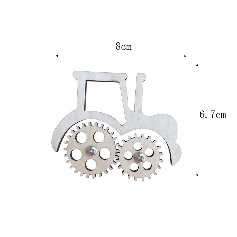 Baby DIY Wooden Montessori Busy Board Parts Busy Board Accessories Slide Alarm Clock Educational Toy Gear for Children Gifts
