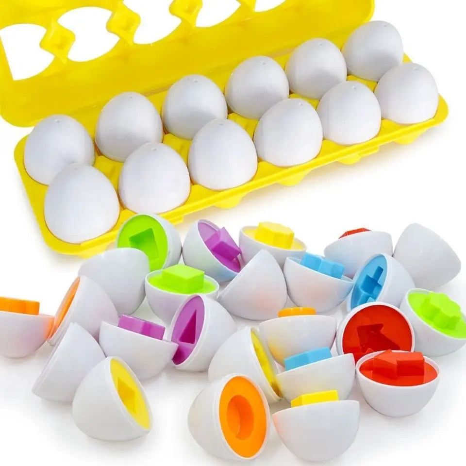 Matching Eggs Toys for Kids 1 2 3Toddlers Montessori Toys Easter Eggs Baby Shape Sorter Games Children Educational Learning Toys