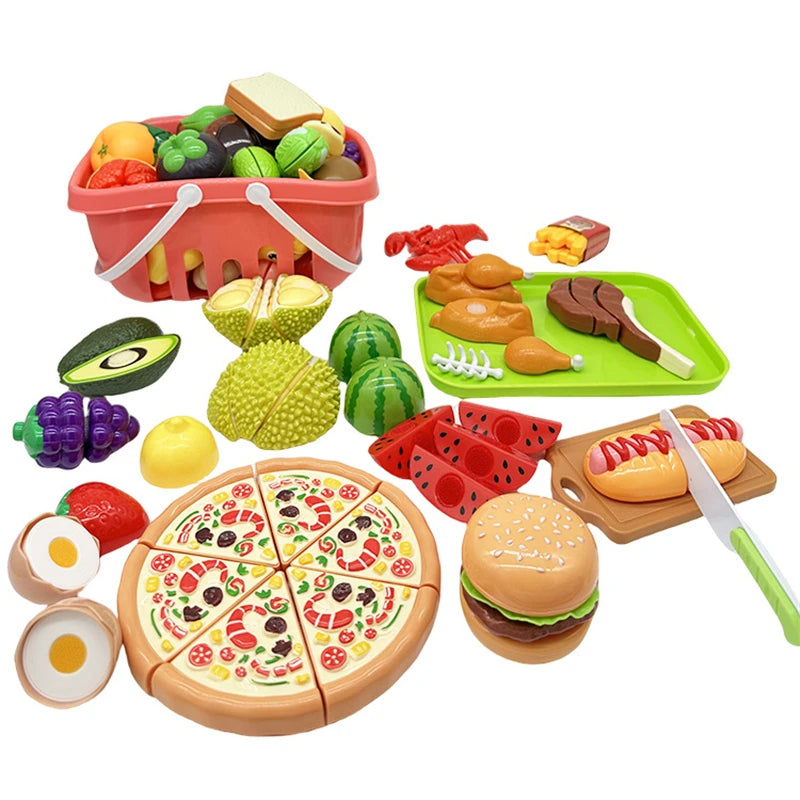 Montessori Educational Toy - 1Pc Simulation Fruit Set Including Durian, Grapefruit & Cherry - Perfect for Kids