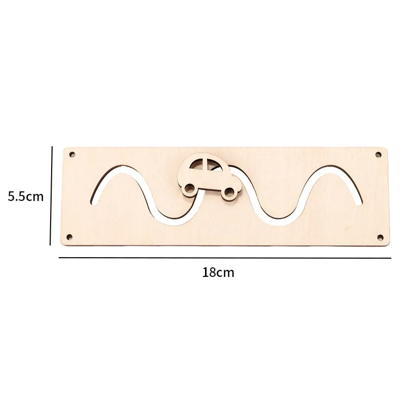 Montessori Busy Board Accessories Wooden Toy Combination Matching Doorbell Gear Graphics Educational Toy Education Trainig Toy