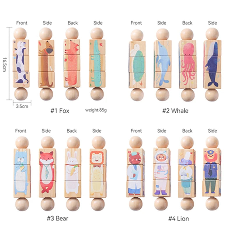 Baby Wooden Rotating Jigsaw Puzzle Hand bell Toy Baby Mobile Musical Rattle Toy Montessori Puzzle Game For Babies Newbaby Gift