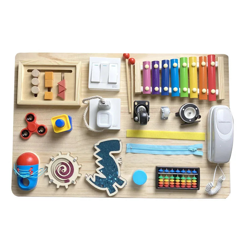 Children Busy Board DIY Educational Training Life Skill Baby Montessori Activity Board Accessories Cognition Toy Games Parts