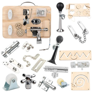 Early DIY Montessori Busy Board Wooden Toy Accessory Educational Toy Unlock Sensory Educational Toy Wooden Game for Children