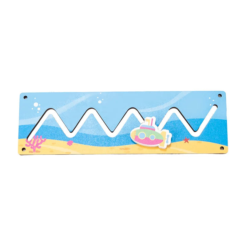 Busy Board DIY Montessori Toys Lock Mobile Children Wood Chips Skill Training Parent-Child Game Puzzle Intelligence Development