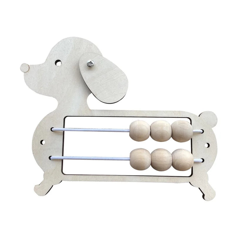 Montessori Busy Board Accessories Wooden Toy Combination Matching Doorbell Gear Graphics Educational Toy Education Trainig Toy