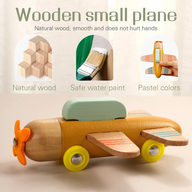 Wooden Train Birthday Toy Montessori Toys Baby Educational Toys Wooden Trolley Baby Learning Toys Number Of Wood Baby's Toys