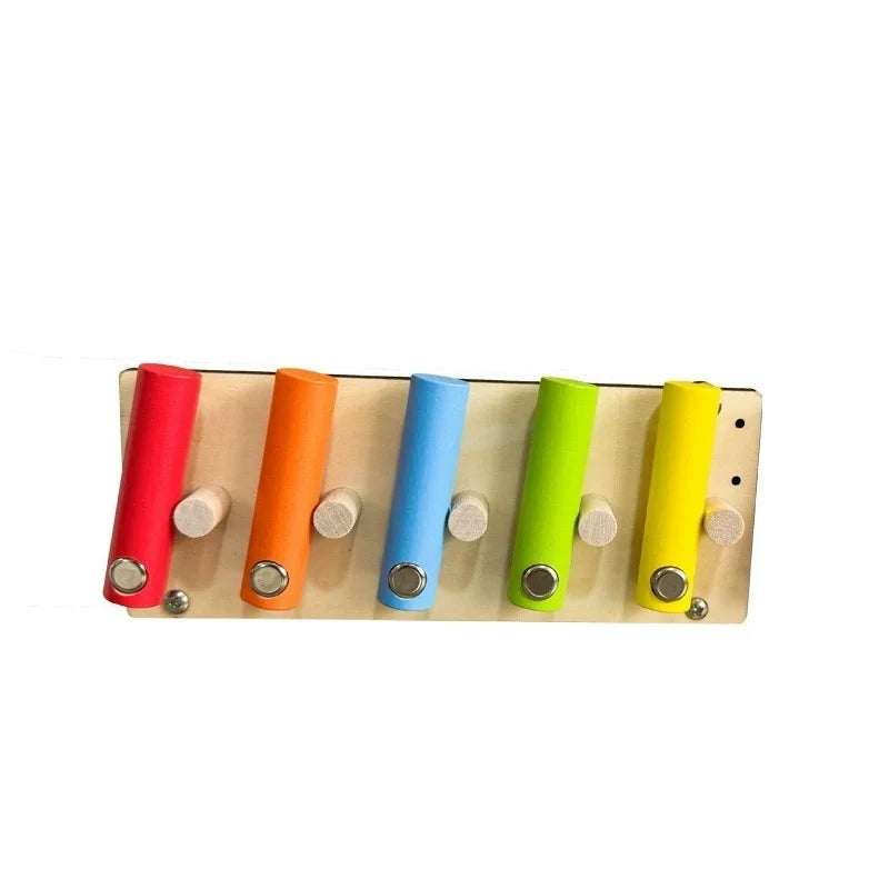 DIY Montessori Busy Board Material Accessories Rainbow Card Water Pipe Aid Early Education Learning Skill Toy Wooden Toys Gifts