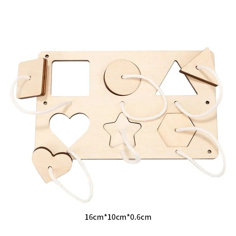 DIY Montessori Busy Board Material Accessories Rainbow Card Water Pipe Aid Early Education Learning Skill Toy Wooden Toys Gifts