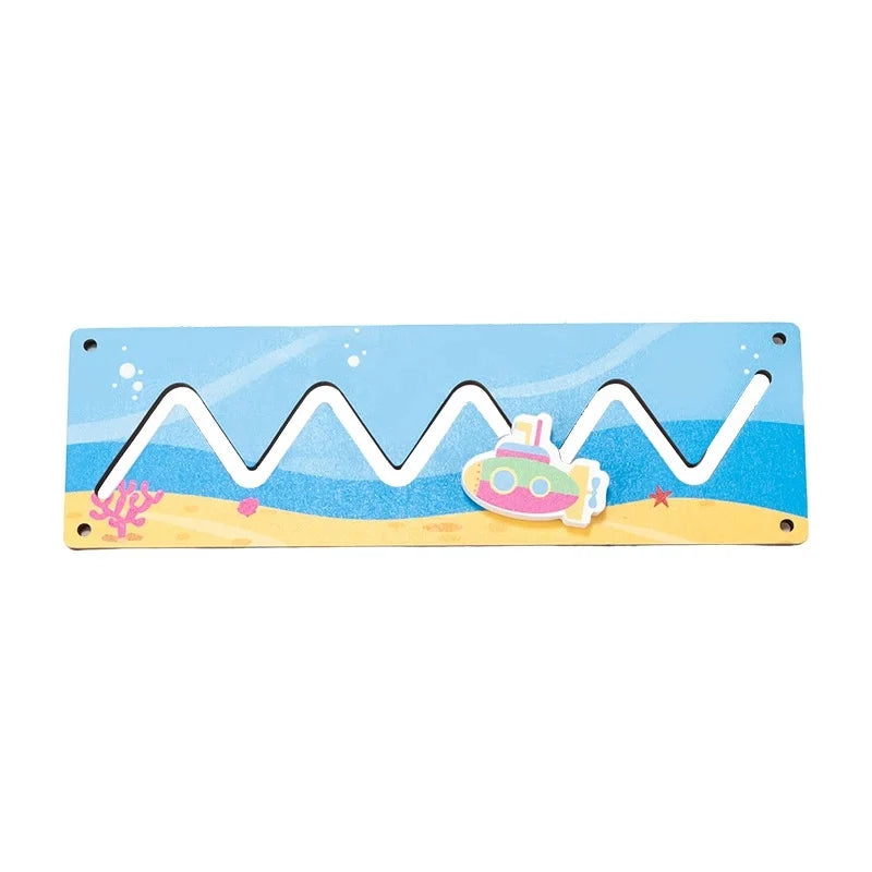 DIY Montessori Busy Board Material Accessories Rainbow Card Water Pipe Aid Early Education Learning Skill Toy Wooden Toys Gifts