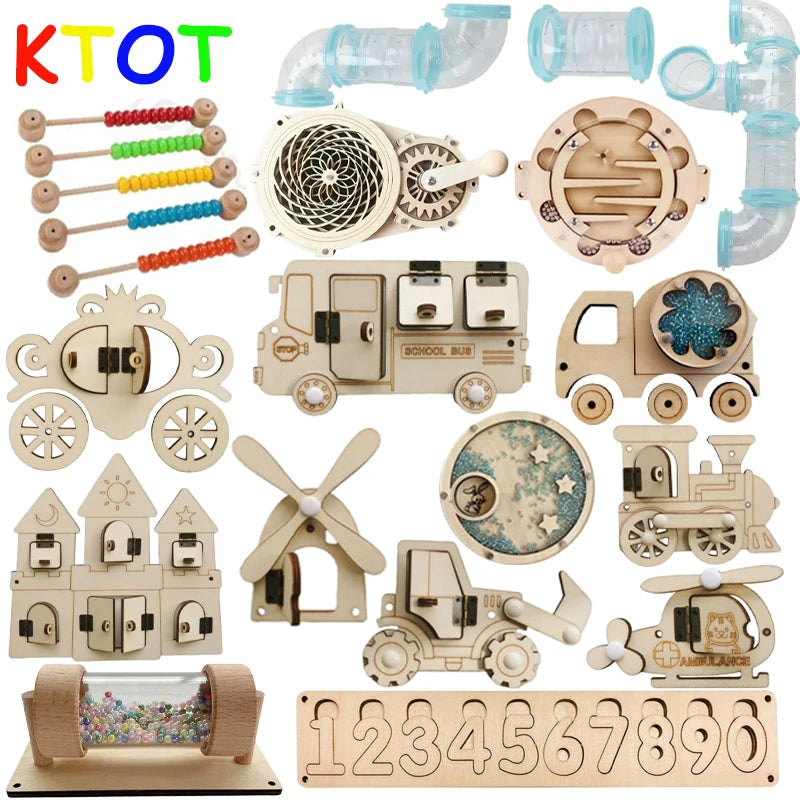 Busy Board Montessori Toy Accessories Early Childhood Education I-Interactive Intellectual Recovery for Alzheimer's Patients