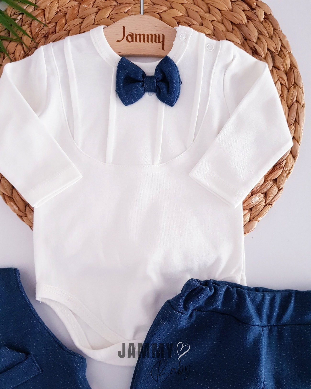 Adrian Vested 3-delige babyset-INDIGO