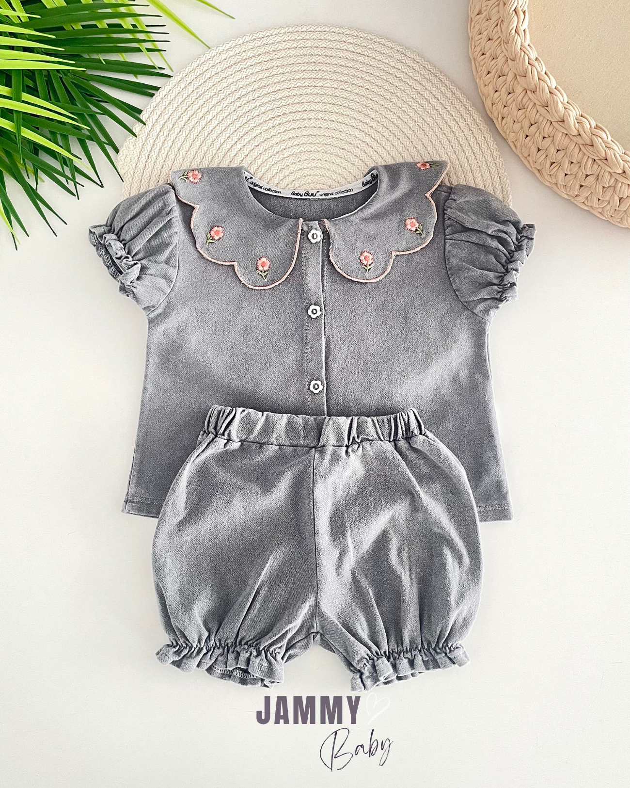 Baby Brode Embroidered Shirt And Shorts Set - Soft Eco-Friendly Fabric - Suitable For Delicate Skin