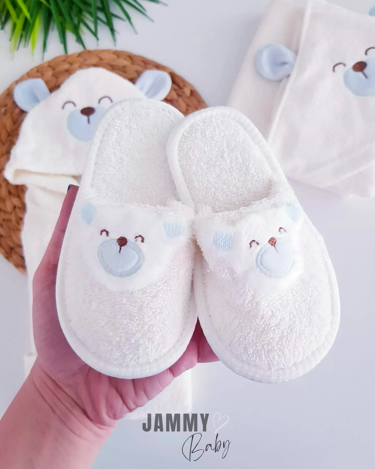 Baby Dog 3 Parça Bornoz Seti-MAVİ