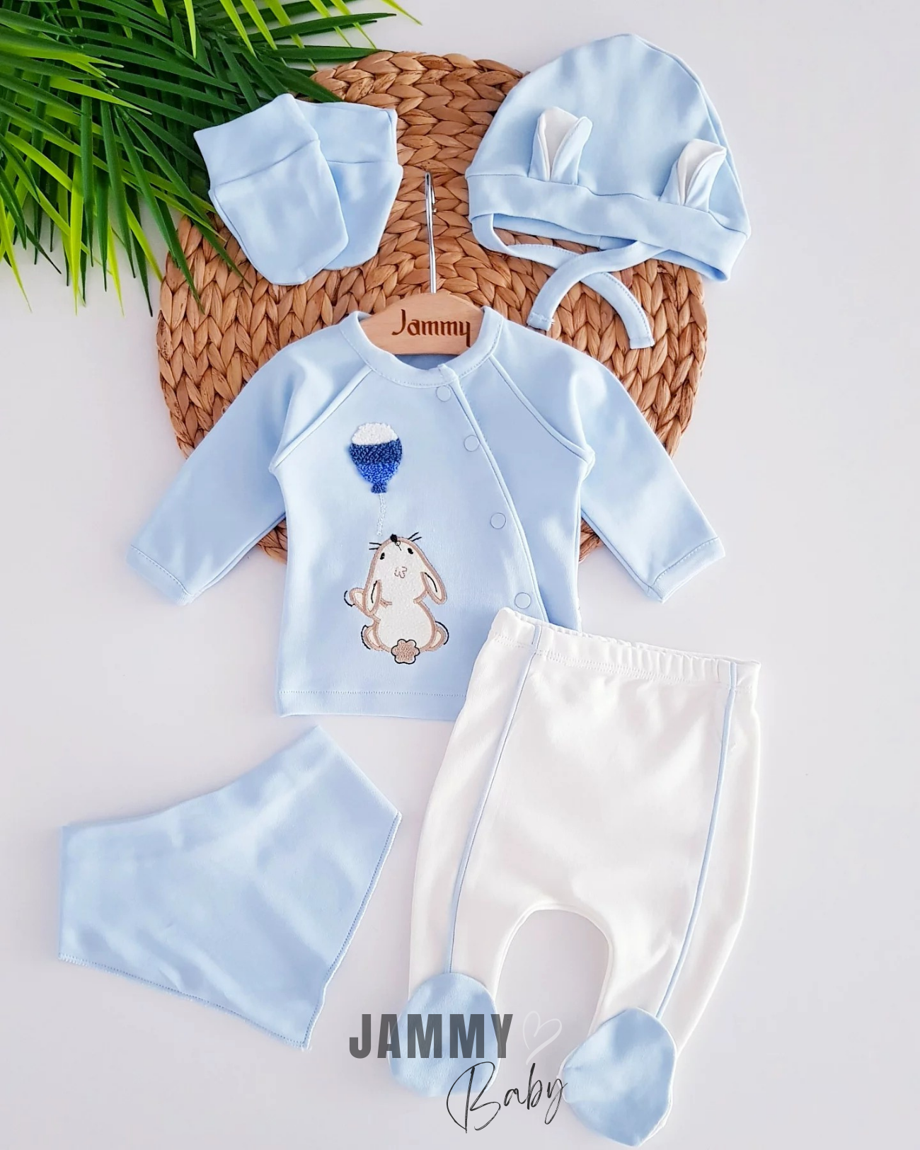 Balloon Rabbit's 5 Piece Newborn Set-LIGHT BLUE