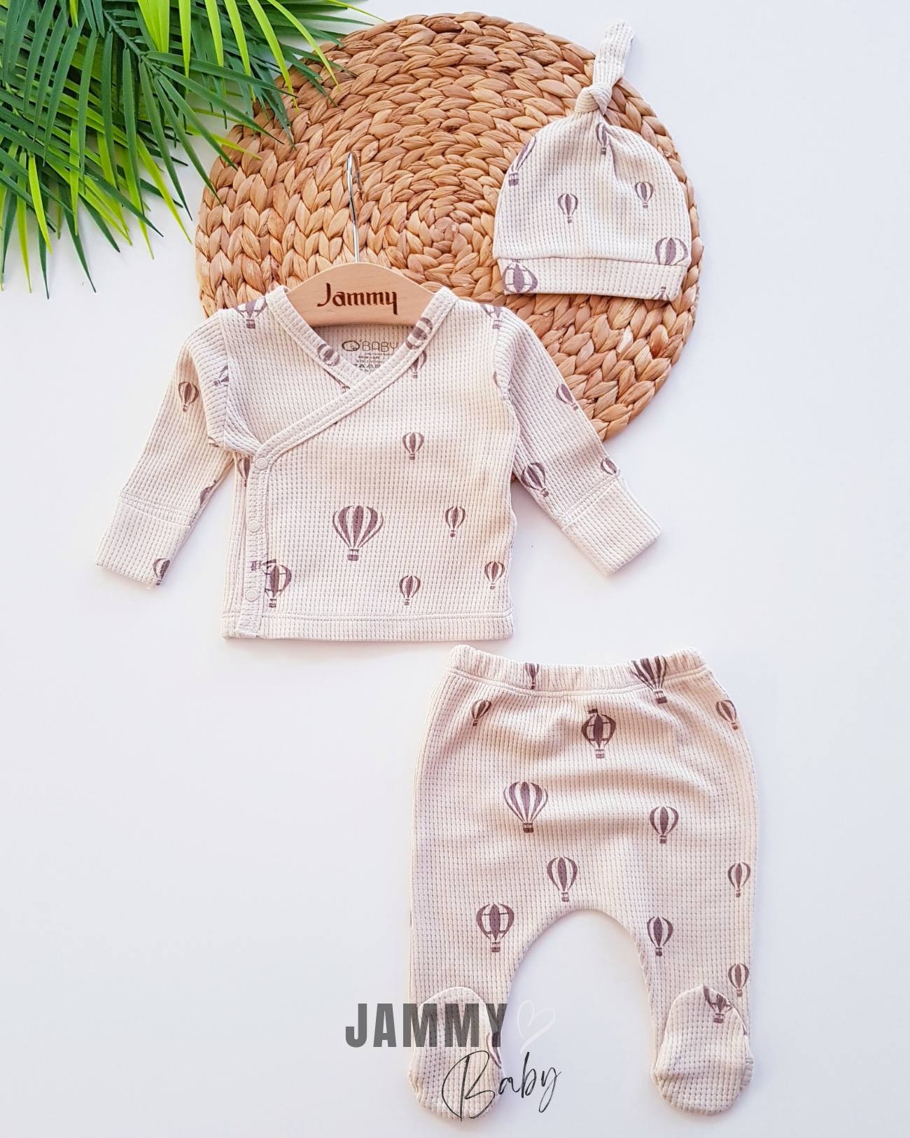 Balloon Themed Waffle Set of 3 with Gloves-BEIGE