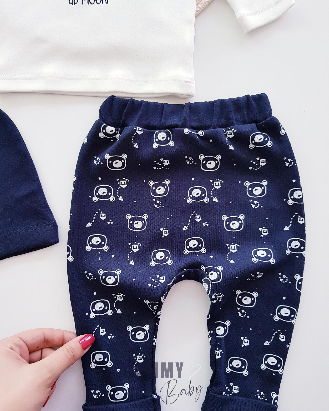 Bear Home Seizoensgebonden 3-delige set-DONKERBLAUW