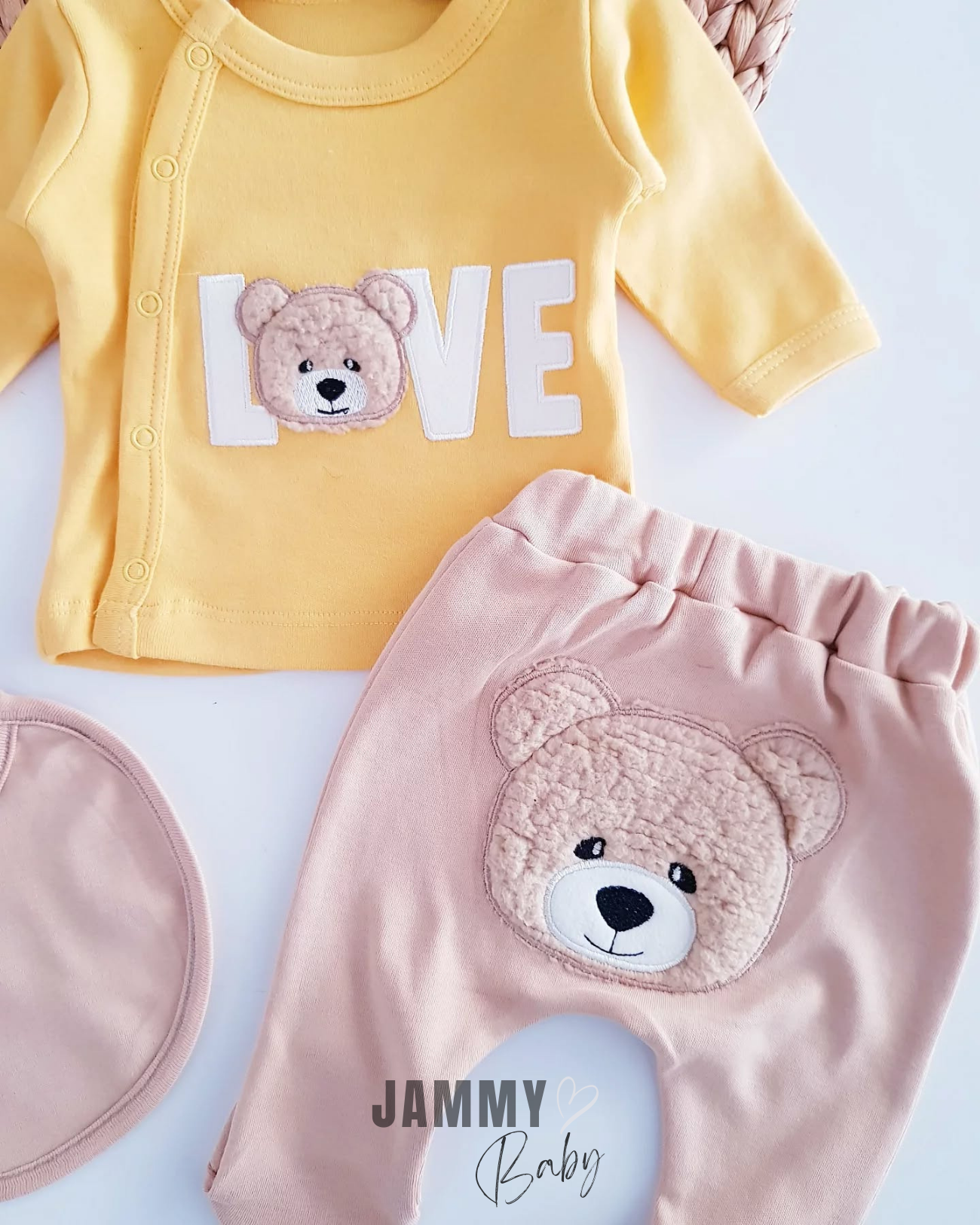 Bear Love 5 Piece Newborn Set-YELLOW