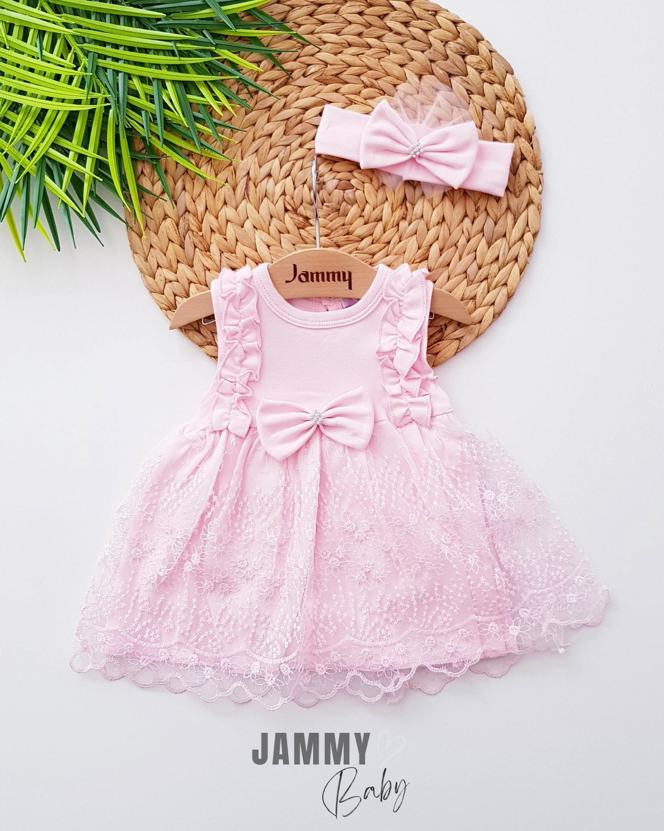 Begonia Mouwloos Kant Special Day&Mevlüt Jurk Set-ROZE