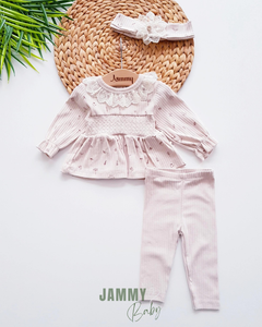 Waist Gipe Detailed Tights Bandana Suit-NATURAL