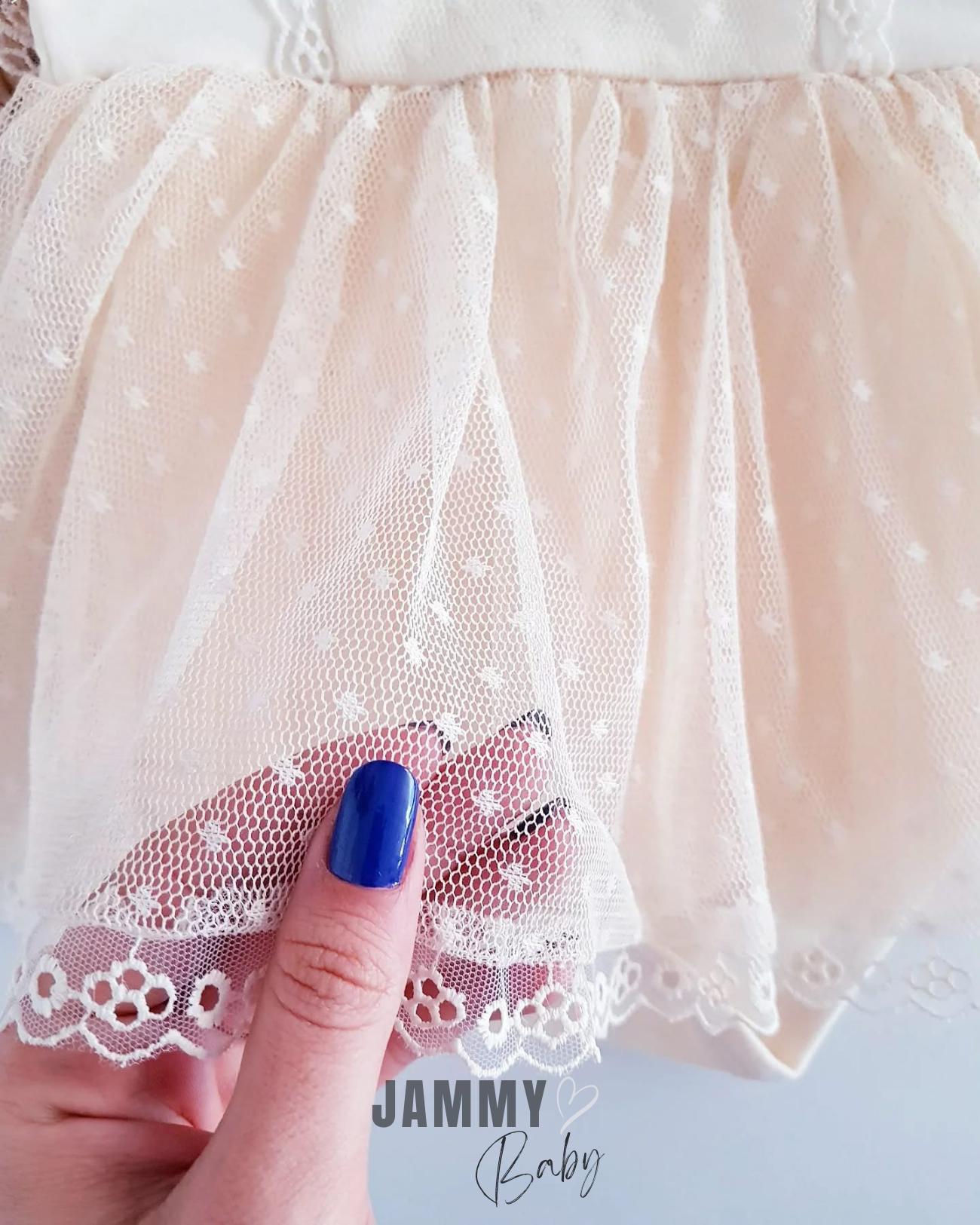 Bellaqıo Tül Bandana Elbise Takımı-KREM